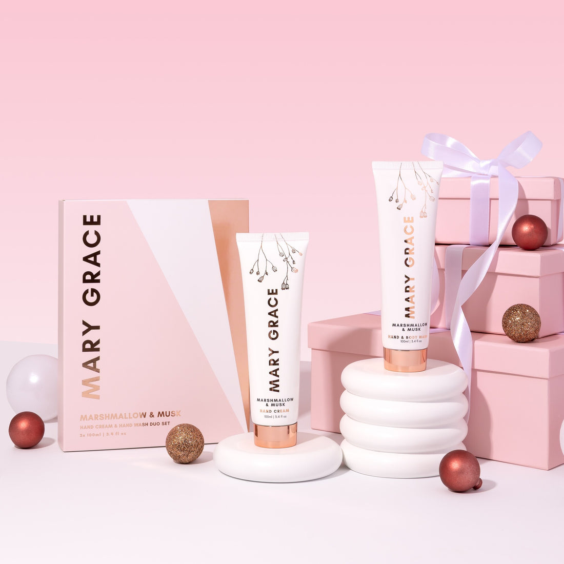 Marshmallow &amp; Musk Hand Cream &amp; Hand Wash Gift Set (4 Pack)